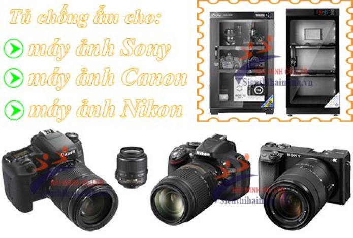 Tủ chống ẩm cho máy ảnh sony - canon - nikon
