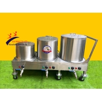 Hình ảnh Nồi Nấu Phở Điện 3 Nồi Hải Minh HM 20-40-60 (Inox 304)