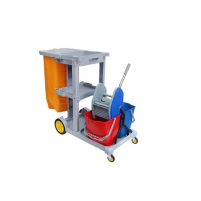 Hình ảnh Xe đẩy dọn phòng CleproX CX-73W (có xô vắt)