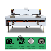 Hình ảnh Bếp Á đôi họng đất 1800mm (có quạt thổi)