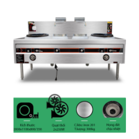 Hình ảnh Bếp Á đôi họng đất 2000mm (có quạt thổi)