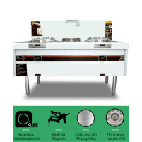 Hình ảnh Bếp Á đôi họng gang 1500