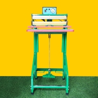 Hình ảnh Máy hàn miệng túi dập chân M5-400 có giá đỡ