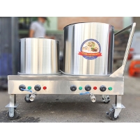 Hình ảnh Nồi Nấu Phở Điện Đôi HM 30-80 (bánh xe) (Inox 304)