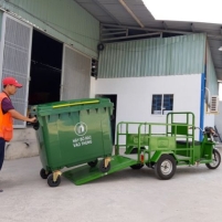 Xe điện 3 bánh chở rác thùng 660L HM-EV660L Hình ảnh Xe điện 3 bánh chở rác thùng 660L HM-EV660L