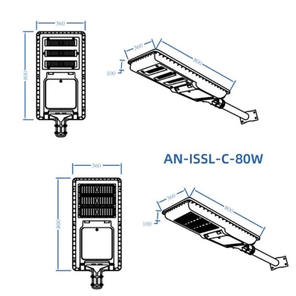 Photo - Đèn đường năng lượng mặt trời Yamafuji Solar ISSL-C-80W