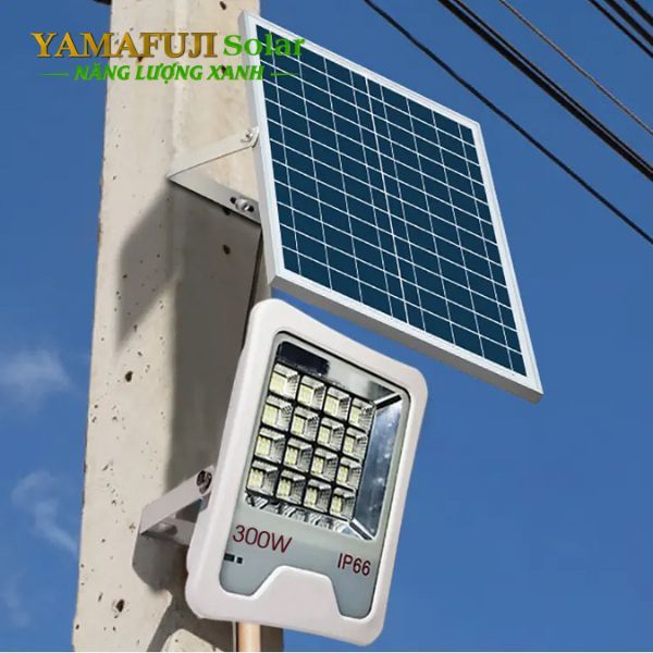 Photo - Đèn pha năng lượng mặt trời Yamafuji Solar SFL02-300W (Nhôm đúc)