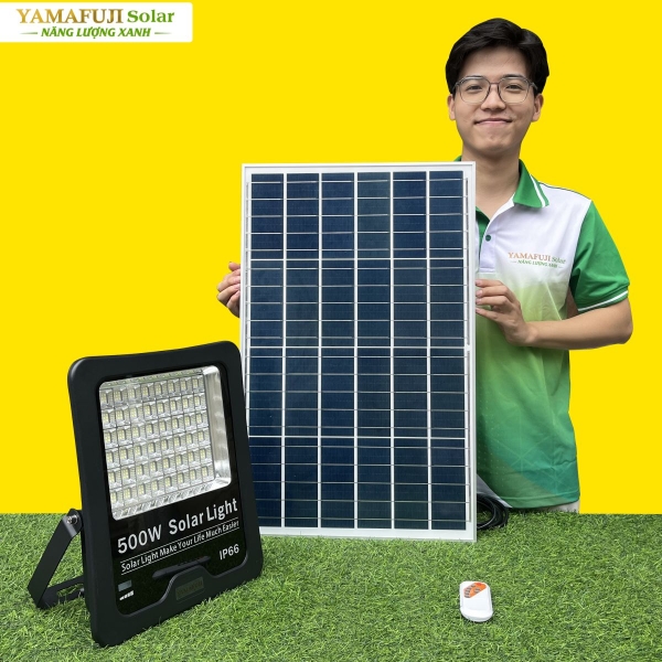 Photo - Đèn năng lượng mặt trời Yamafuji Solar SFL02-500W (Nhôm đúc)