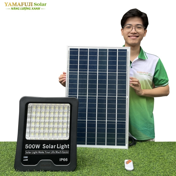 Photo - Đèn năng lượng mặt trời Yamafuji Solar SFL02-500W (Nhôm đúc)