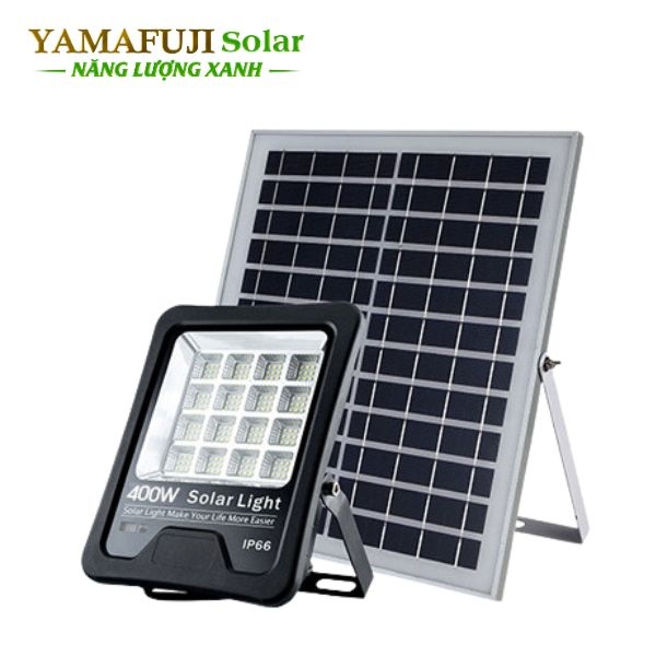 Photo - Đèn pha led năng lượng mặt trời Yamafuji Solar SFL02-400W (Nhôm đúc)