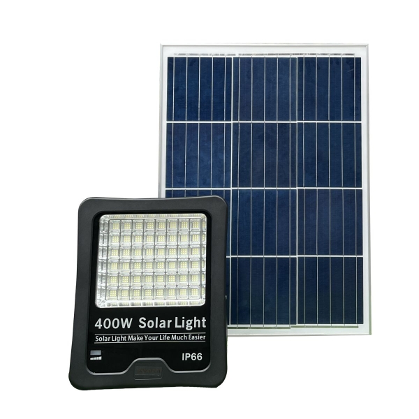 Photo - Đèn pha led năng lượng mặt trời Yamafuji Solar SFL02-400W (Nhôm đúc)