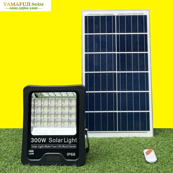 Photo - Đèn pha năng lượng mặt trời Yamafuji Solar SFL02-300W (Nhôm đúc)