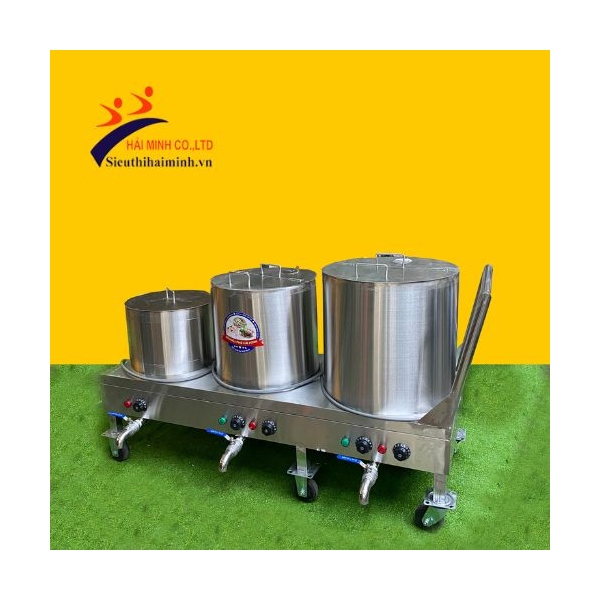 Photo - Nồi Nấu Phở Điện 3 Nồi Hải Minh HM 20-40-60 (Inox 304)