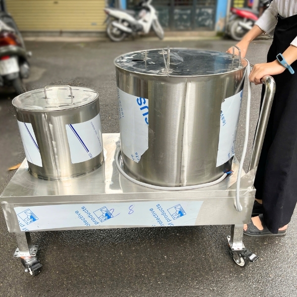 Photo - Nồi nấu phở Hải Minh điện đôi HM 20-80 (bánh xe) (Inox 304)