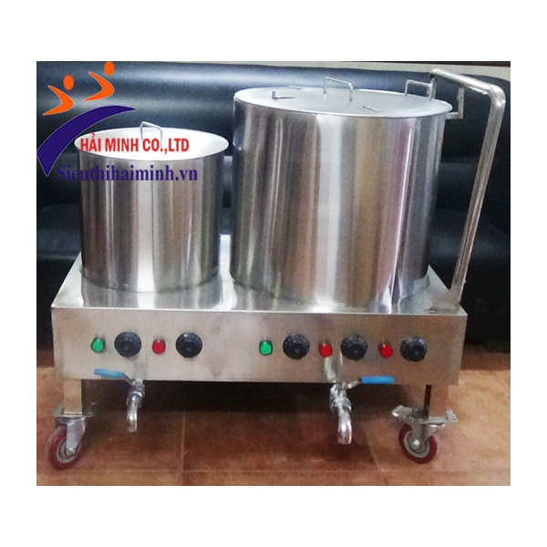 Photo - Nồi nấu phở Hải Minh điện đôi HM 20-60 (bánh xe) (Inox 304)