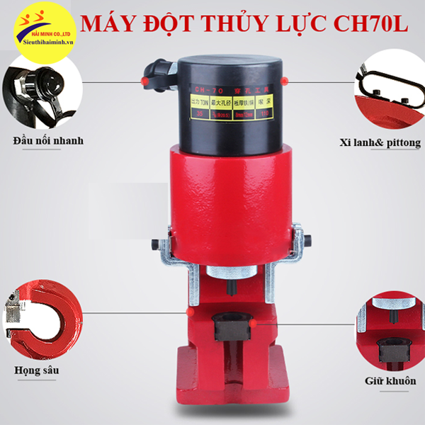 Photo - Máy Đột Lỗ Thủy Lực CH70L (đầu đột thủy lực)