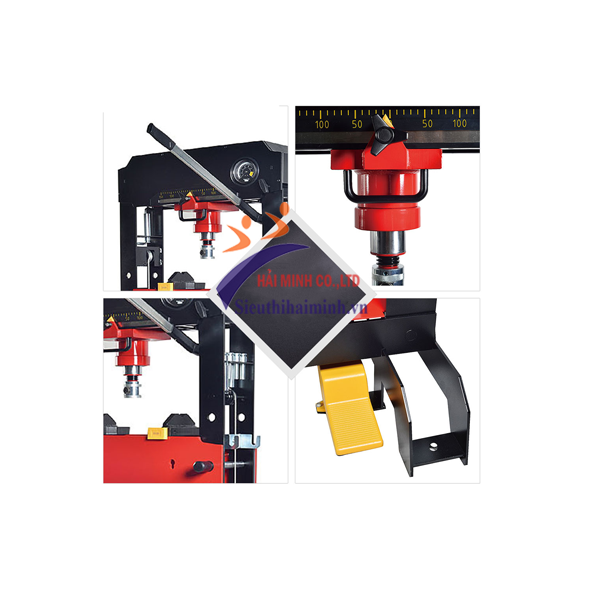Photo - Máy Ép Thủy Lực Dùng Tay Và Khí Nén 50 Tấn Có Đồng Hồ TRSP50HAM