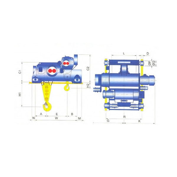 Photo - Pa lăng 2 tốc độ đầm đôi CSD60/20-H12-MH/ML