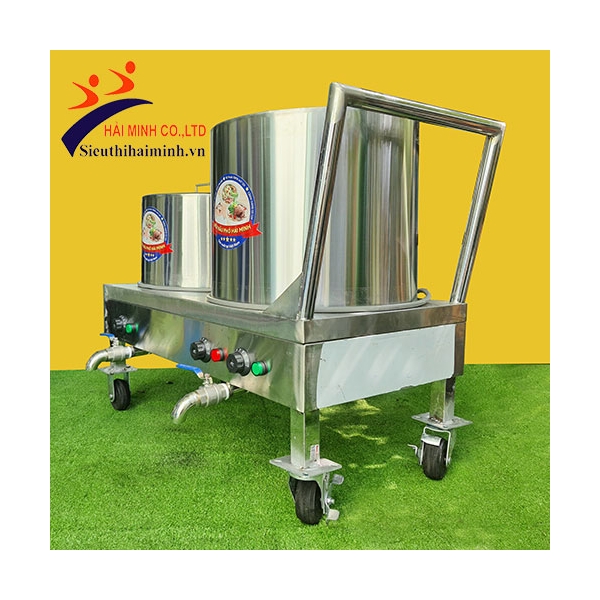 Photo - Nồi Nấu Phở Hải Minh Điện Đôi HM 20-50 (bánh xe) (Inox 304)