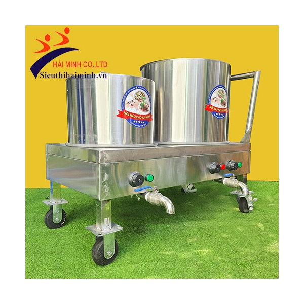 Photo - Nồi Nấu Phở Hải Minh Điện Đôi HM 20-50 (bánh xe) (Inox 304)