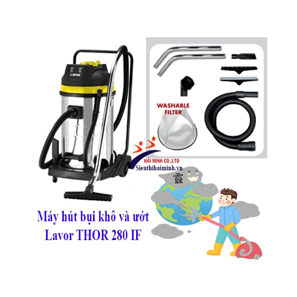 Photo - Máy hút bụi khô và ướt Lavor THOR 280 IF