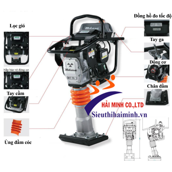 Photo - Máy đầm cóc Mikasa MT-55H