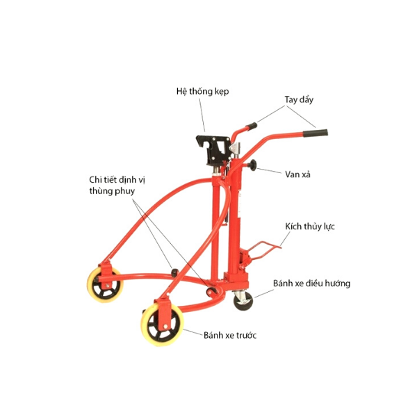 Photo - Xe nâng thùng phuy di chuyển FUJIFA di chuyển đứng 450kg