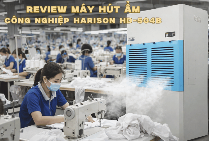 Hình ảnh Review máy hút ẩm công nghiệp Harison HD-504B