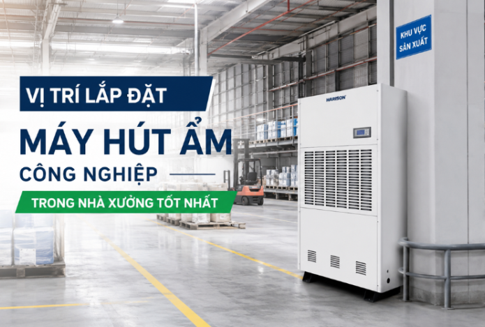 Vị trí lắp đặt máy hút ẩm công nghiệp trong nhà xưởng tốt nhất