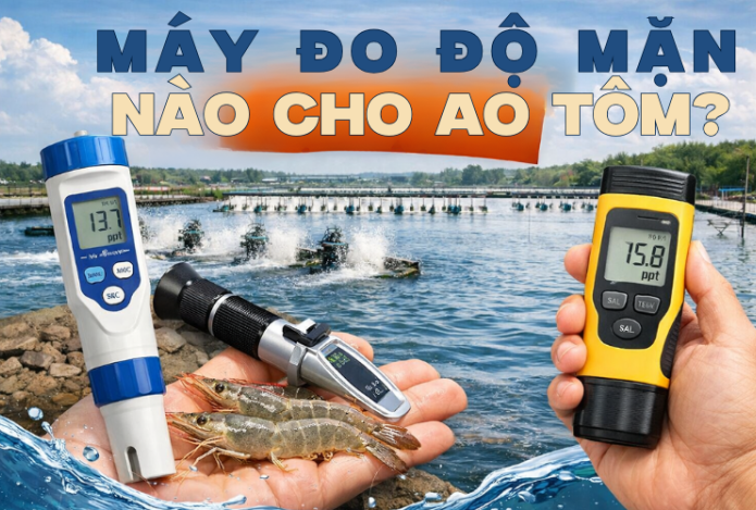 Hình ảnh Nên Sử Dụng Máy Đo Độ Mặn Nào Cho Ao Tôm?