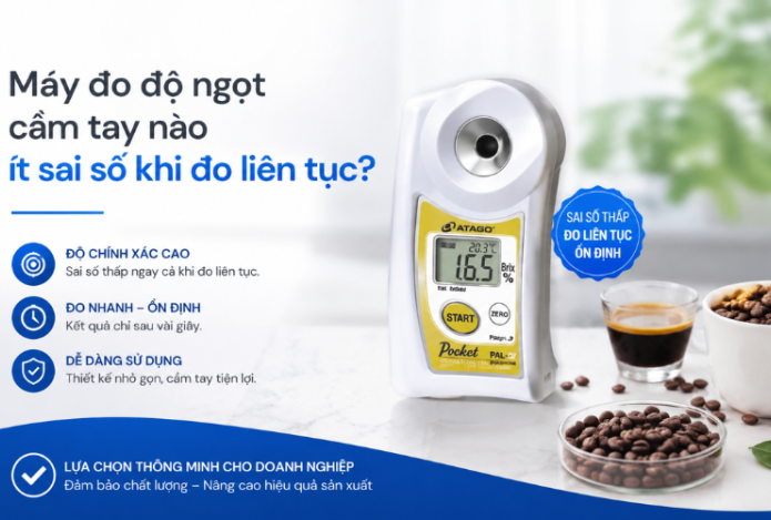 Máy đo độ ngọt cầm tay nào ít sai số khi đo liên tục?