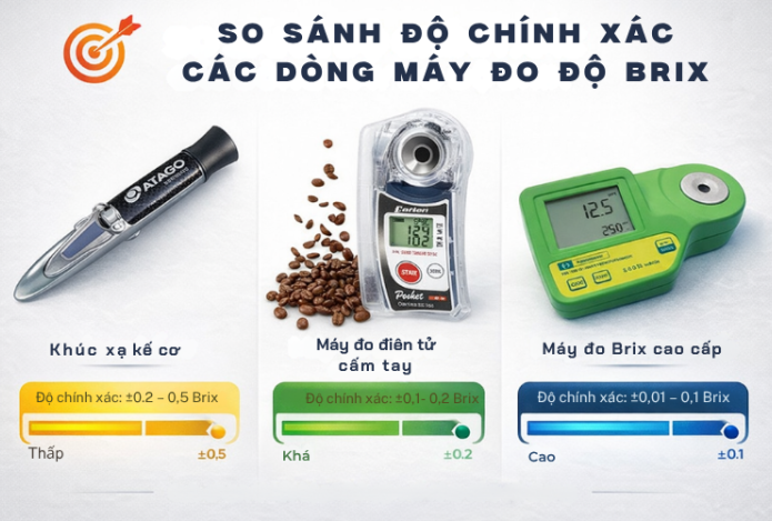 So Sánh Độ Chính Xác Các Dòng Máy Đo Độ Brix 