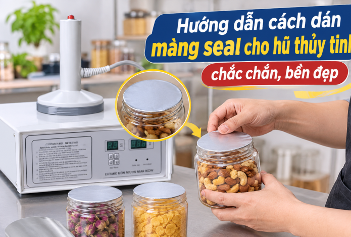 Hướng dẫn cách dán màng seal cho hũ thủy tinh chắc chắn, bền đẹp