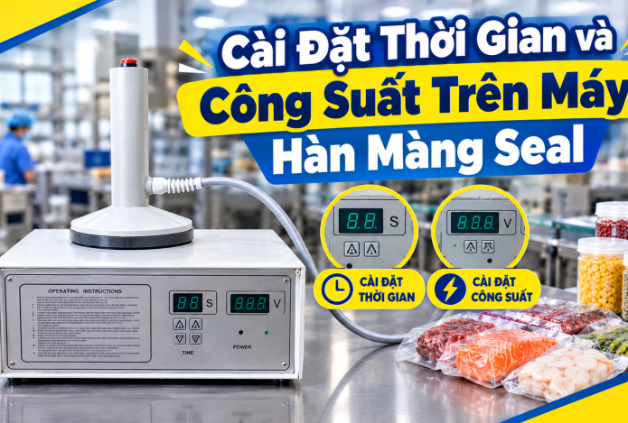 Cách cài đặt thời gian và công suất trên máy hàn màng seal