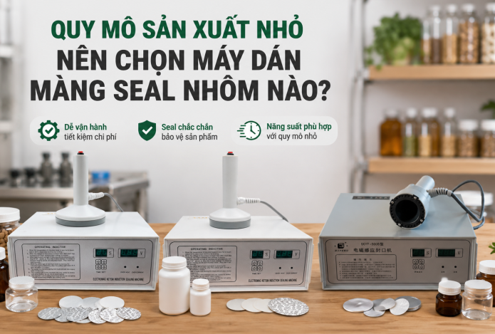 Quy mô sản xuất nhỏ nên chọn máy dán màng seal nhôm nào?