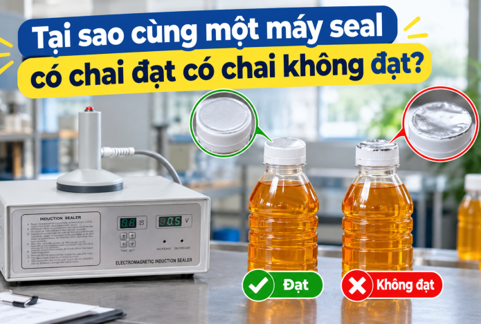 Tại sao cùng một máy seal có chai đạt có chai không đạt?