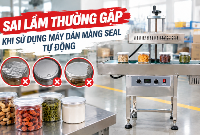 Sai lầm thường gặp khi sử dụng máy dán màng seal tự động