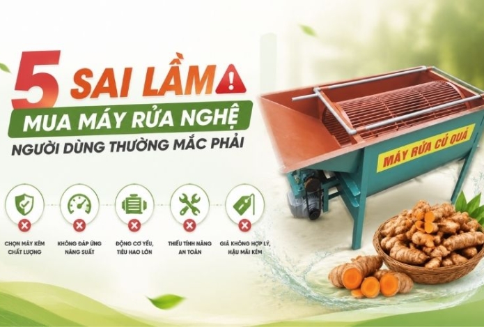 5 sai lầm mua máy rửa nghệ người dùng thường mắc phải