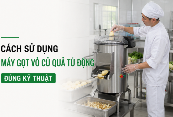 Cách Sử Dụng Máy Gọt Vỏ Củ Quả Tự Động Đúng Kỹ Thuật