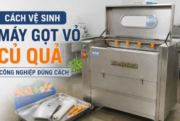 Cách vệ sinh máy gọt vỏ củ quả công nghiệp đúng cách