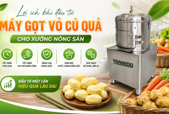Lợi ích khi đầu tư máy gọt vỏ củ quả cho xưởng nông sản