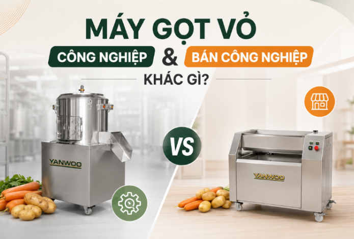 Máy gọt vỏ công nghiệp và bán công nghiệp khác gì?
