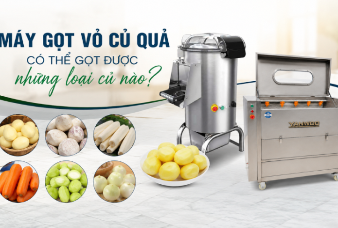 Máy gọt vỏ củ quả có thể gọt được những loại củ nào