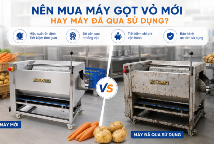 Nên mua máy gọt vỏ củ quả mới hay đã qua sử dụng?