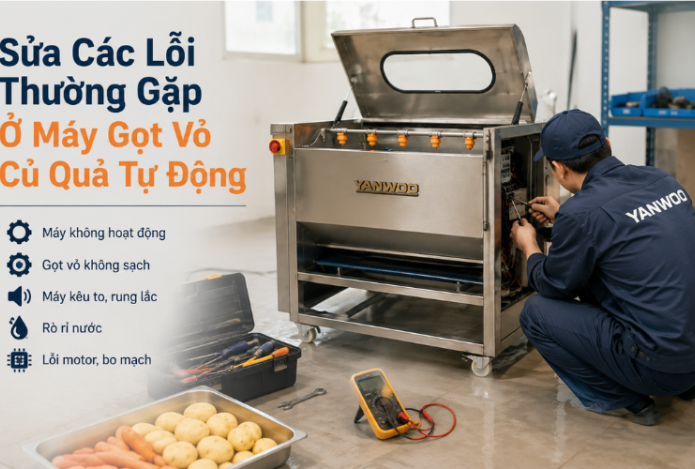 Sửa Các Lỗi Thường Gặp Ở Máy Gọt Vỏ Củ Quả Tự Động