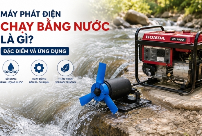 Hình ảnh Máy phát điện chạy bằng nước là gì? Đặc điểm và ứng dụng
