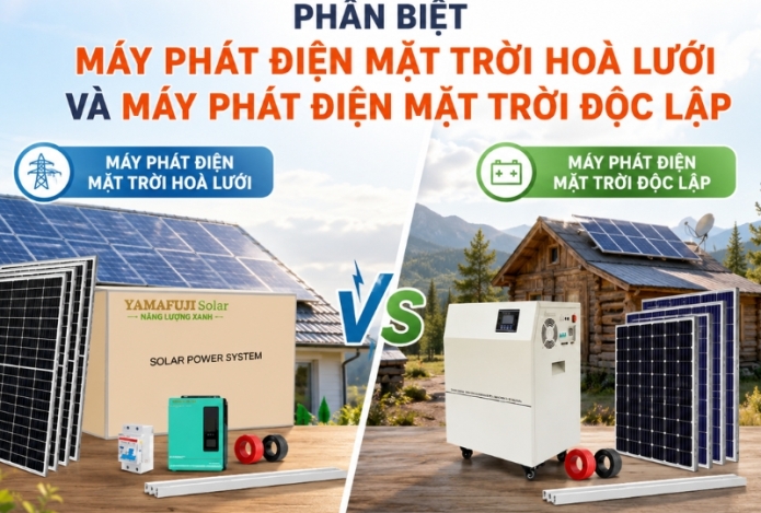 Hình ảnh Phân biệt máy phát điện mặt trời hoà lưới và máy phát điện mặt trời độc lập
