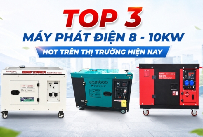 Hình ảnh TOP 3 Máy phát điện 8 - 10kw HOT trên thị trường hiện nay