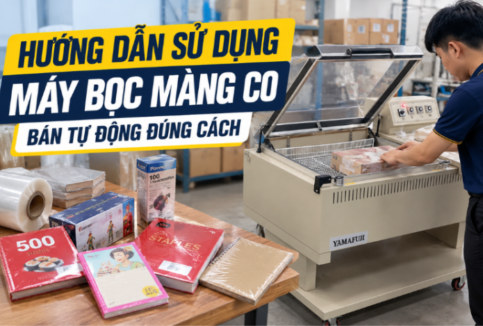 Hình ảnh Hướng dẫn sử dụng máy bọc màng co bán tự động đúng cách
