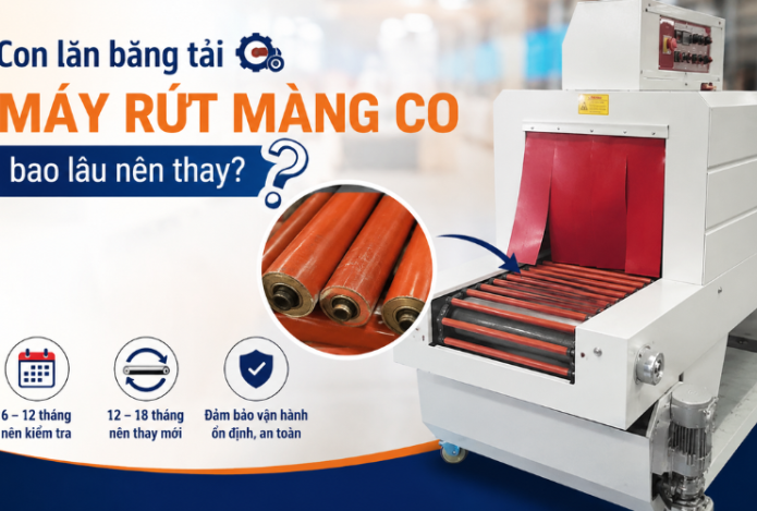 Hình ảnh Con lăn băng tải máy rút màng co bao lâu nên thay?